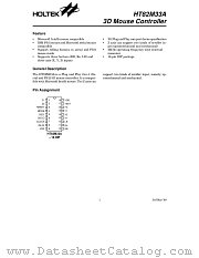 HT82M33A datasheet pdf Holtek Semiconductor