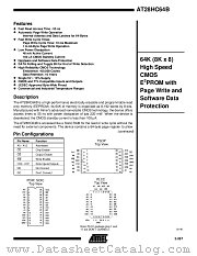 AT28HC64B-12JC datasheet pdf Atmel