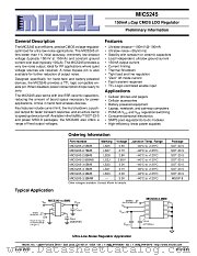 MIC5245-2.85BM5 datasheet pdf Micrel Semiconductor