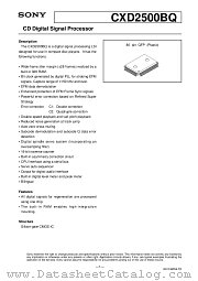 CXD2500BQ datasheet pdf SONY
