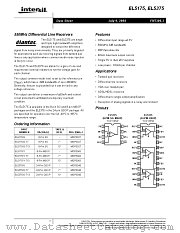 EL5175IS-T7 datasheet pdf Intersil