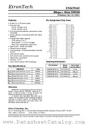 EM639165TS-8 datasheet pdf Etron Tech