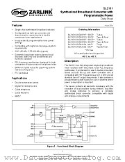 SL2101CLH2Q datasheet pdf Zarlink Semiconductor