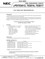 UPD753016 datasheet pdf NEC