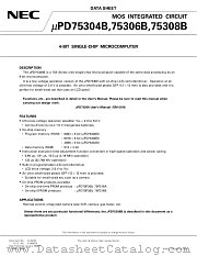 UPD75304BGC datasheet pdf NEC