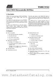 TS80C31X2-ECBR datasheet pdf Atmel