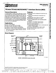 TP3465N datasheet pdf National Semiconductor