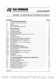 TEA7092TQT datasheet pdf ST Microelectronics