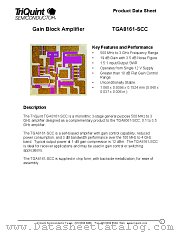 TGA8161 datasheet pdf TriQuint Semiconductor