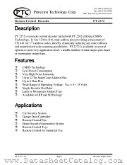 PT2272-S18 datasheet pdf Princeton Technology Corporation