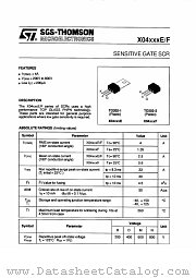 X0402BE datasheet pdf ST Microelectronics