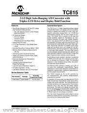 TC815CBU datasheet pdf Microchip