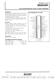 M52043 datasheet pdf Mitsubishi Electric Corporation