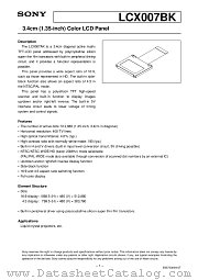 LCX007 datasheet pdf SONY