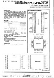 M5M27C202VP-15 datasheet pdf Mitsubishi Electric Corporation