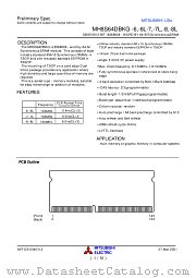 MH8S64DBKG-6L datasheet pdf Mitsubishi Electric Corporation