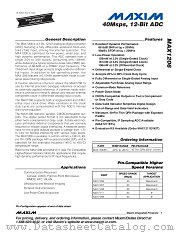 MAX1208 datasheet pdf MAXIM - Dallas Semiconductor