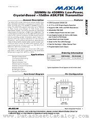 MAX1479 datasheet pdf MAXIM - Dallas Semiconductor