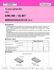29LV650 datasheet pdf Fujitsu Microelectronics