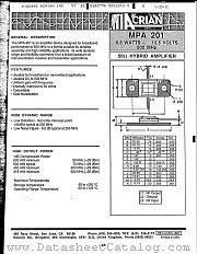 MPA201 datasheet pdf Acrian