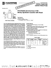 74ACT193 datasheet pdf Harris Semiconductor