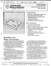 ZAD2836 datasheet pdf Analog Solutions