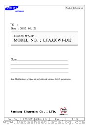 LTA320W1-L02 datasheet pdf Samsung Electronic