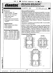 EL2423 datasheet pdf Elantec Semiconductor