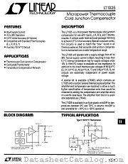 LT1025C datasheet pdf Linear Technology