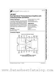 LM13600N datasheet pdf National Semiconductor
