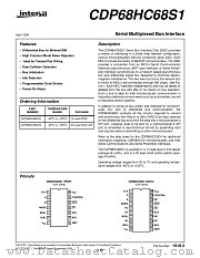 CDP68HC68S1E datasheet pdf Intersil