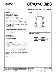 CD40147BMS datasheet pdf Intersil