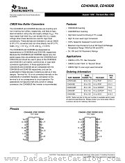CD4049 datasheet pdf Texas Instruments