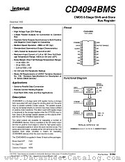 CD4094BMS datasheet pdf Intersil