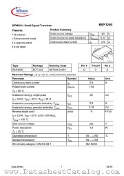 BSP320 datasheet pdf Infineon
