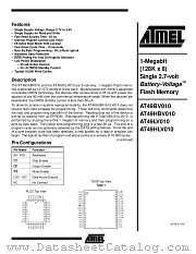 AT49BV010-12JI datasheet pdf Atmel