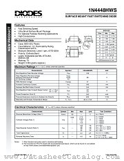 1N4448HWS-7 datasheet pdf Diodes