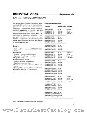 HM62256ASP-8 datasheet pdf Hitachi Semiconductor