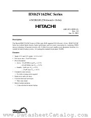 HM62V16256CLTT-7 datasheet pdf Hitachi Semiconductor