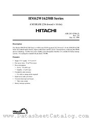 HM62W16258BLTT-5SL datasheet pdf Hitachi Semiconductor