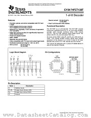 CY5474FCT138T datasheet pdf Texas Instruments
