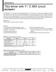 BA7664FV datasheet pdf ROHM