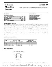 AMSOP-77ES datasheet pdf Advanced Monolithic Systems