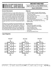 MIC4469CWM datasheet pdf Micrel Semiconductor