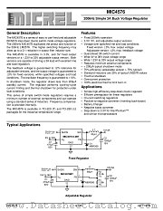 MIC4576-5.0BU datasheet pdf Micrel Semiconductor