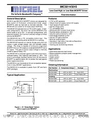 MIC5015BM datasheet pdf Micrel Semiconductor
