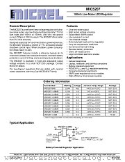 MIC5207-3.3BZ datasheet pdf Micrel Semiconductor
