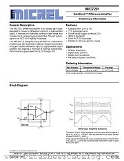 MIC7201BM5 datasheet pdf Micrel Semiconductor