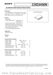 CXD3400 datasheet pdf SONY