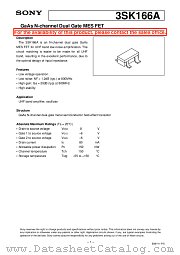 3SK166 datasheet pdf SONY